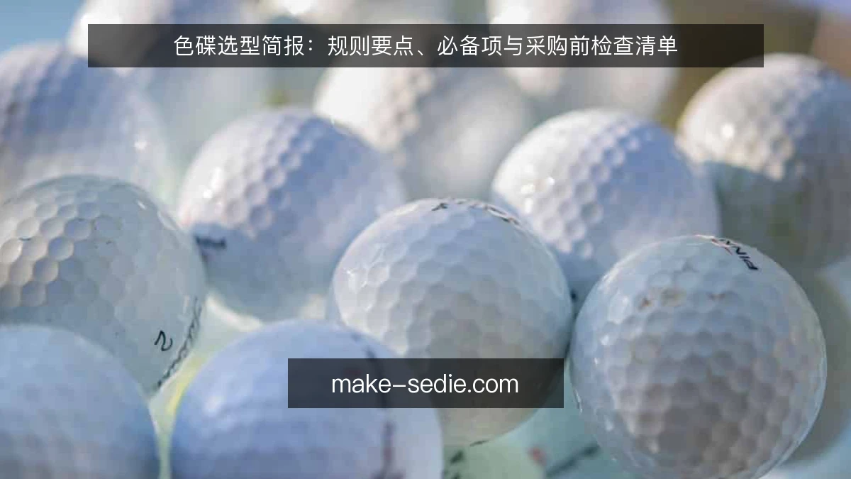 色碟选型简报：规则要点、必备项与采购前检查清单