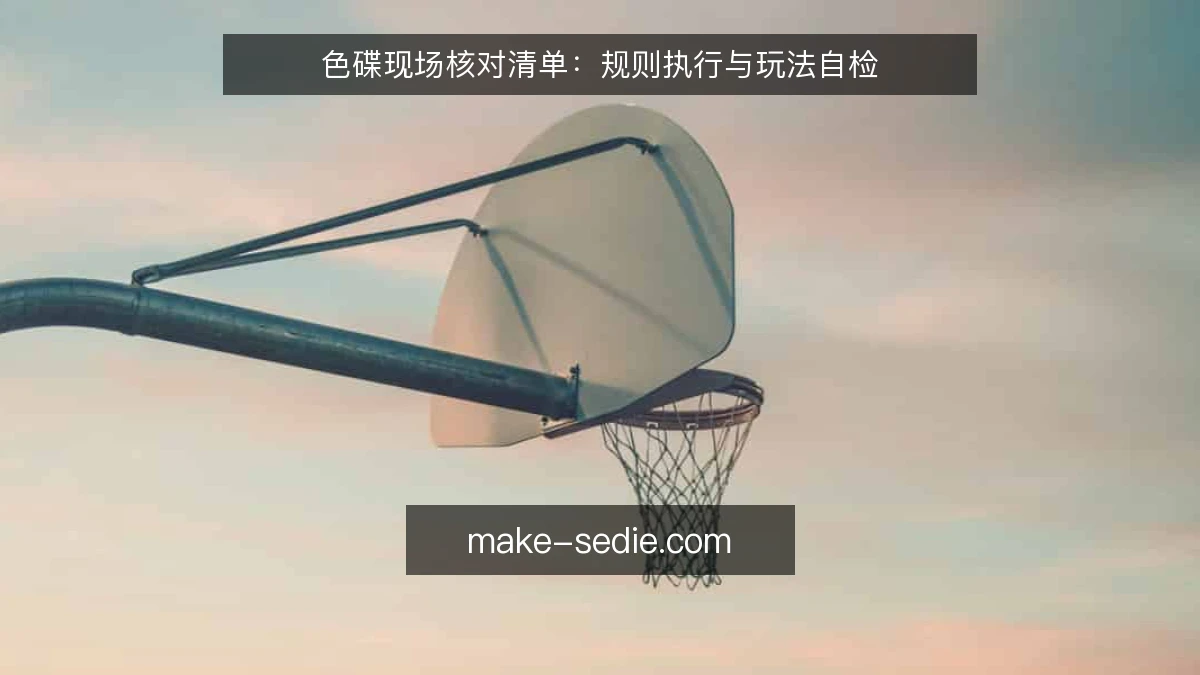 色碟现场核对清单：规则执行与玩法自检